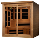 Front Left Side View Of The Golden Designs 6-Person Near Zero EMF Indoor Sauna | GDI-6996-02