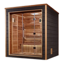 Front Left Side View Of The Golden Designs Drammen 3-Person Outdoor Sauna | GDI-8203-01