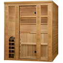 Front Left Side View Of The Golden Designs Engelberg 6-Person Indoor Sauna | GDI-7030-01