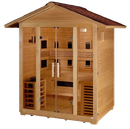 Front Left Side View Of The Golden Designs Gargellen 5-Person Hybrid Outdoor Sauna | GDI‐8125‐01