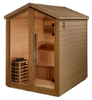 Front Left Side View Of The Golden Designs Kaarina 6-Person Outdoor Sauna | GDI-8506-01 