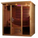 Front Left Side View Of The Golden Designs Monaco 6-Person Near Zero EMF Far Infrared Indoor Sauna |  GDI-6996-01