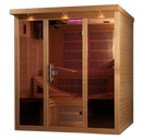 Front Left Side View Of The Golden Designs Monaco 6-Person Near Zero EMF Indoor Sauna | GDI-6996-01