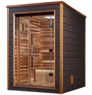 Front Left Side View Of The Golden Designs Narvik 2-Person Outdoor Sauna | GDI-8202-01