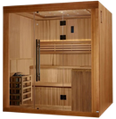 Front Left Side View Of The Golden Designs Osla 6-Person Indoor Sauna | GDI-7689-02