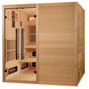 Front Left Side View Of The Golden Designs Toledo 6-Person Full Spectrum EMF Hybrid Indoor Sauna | GDI-8360-01 