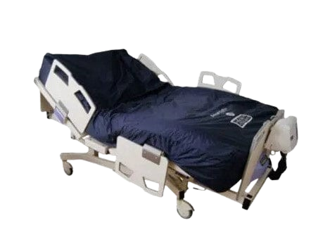 Front Left Side View Of The Joerns Arise® 1000 EX LAL Bariatric Pressure Redistribution Mattress System Shown On A Hospital Bed Frame