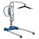 Front Left Side View Of The Joerns Hoyer Advance-E Portable Electric Professional Patient Lift Shown In The Open Position