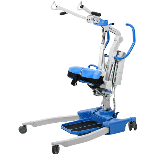 Front Left Side View Of The Joerns Hoyer Journey® Sit To Stand Mobile Patient Lift