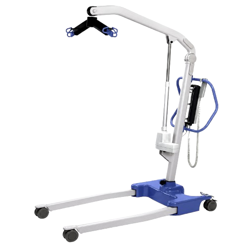 Front Left Side View Of The Joerns Hoyer® Presence Pro HD Patient Lift Shown In The Elevated Position