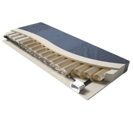 Front Left Side View Of The Joerns P.R.O. Matt Plus Alternating Pressure Mattress System for Bedsores Shown Without Control Unit