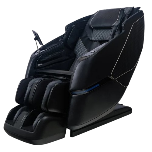 Front Left Side View Of The Kyota Kizuna M688 Massage Chair Shown In Black Color