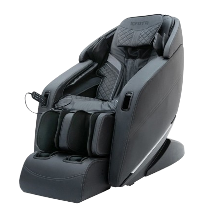 Front Left Side View Of The Kyota Yugana M780 4D Massage Chair In Black Color