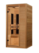 Front Left Side View Of The Maxxus 1-Person S-Line Low EMF FAR Infrared Indoor Sauna | MX-S106-01