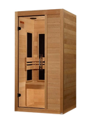Front Left Side View Of The Maxxus 1-Person S-Line Ultra Low EMF FAR Infrared Indoor Sauna | MX-S106-01-ULEMF