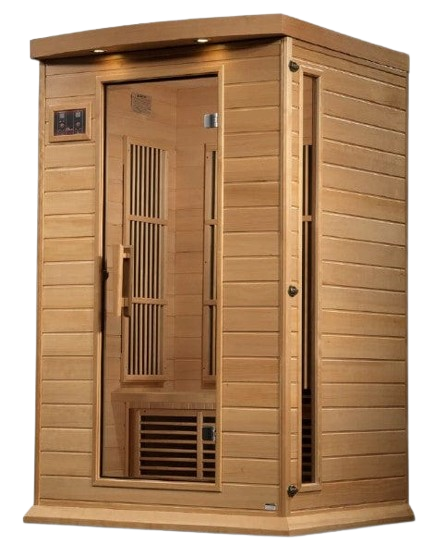 Front Left Side View Of The Maxxus 2-Person Near Zero EMF FAR Infrared Indoor Sauna | MX-K206-01-ZF