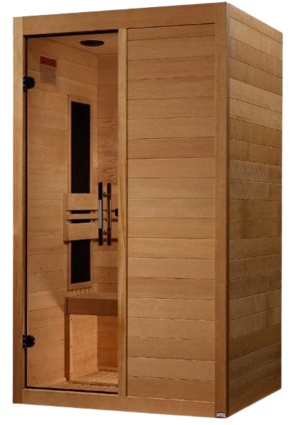 Front Left Side View Of The Maxxus 2-Person S-Line Low EMF FAR Infrared Indoor Sauna | MX-S206-01