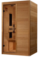 Front Left Side View Of The Maxxus 2-Person S-Line Low EMF FAR Infrared Indoor Sauna | MX-S206-01