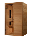 Front Left Side View Of The Maxxus 2-Person S-Line Ultra Low EMF FAR Infrared Indoor Sauna | MX-S206-01-ULEMF