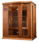 Front Left Side View Of The Maxxus 3-Person Low EMF FAR Infrared Indoor Sauna | MX-K306-01-CED