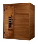 Front Left Side View Of The Maxxus 3-Person S-Line Full Spectrum Infrared Indoor Sauna | MX-S306-01-FS-PC