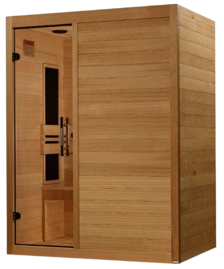 Front Left Side View Of The Maxxus 3-Person S-Line Low EMF FAR Infrared Indoor Sauna | MX-S306-01