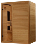 Front Left Side View Of The Maxxus 3-Person S-Line Low EMF FAR Infrared Indoor Sauna | MX-S306-01