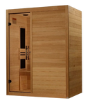 Front Left Side View Of The Maxxus 3-Person S-Line Ultra Low EMF FAR Infrared Indoor Sauna | MX-S306-01-ULEMF