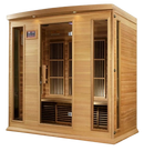 Front Left Side View Of The Maxxus 4-Person Low EMF FAR Infrared Indoor Sauna | MX-K406-01-CED