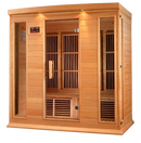 Front Left Side View Of The Maxxus 4-Person Low EMF FAR Infrared Indoor Sauna | MX-K406-01