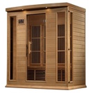 Front Left Side View Of The Maxxus 4-Person Near Zero EMF FAR Infrared Indoor Sauna | MX-K406-01-ZF