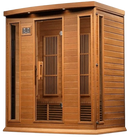 Front Left Side View Of The Maxxus 4-Person Near Zero EMF FAR Infrared Indoor Sauna | MX-K406-01-ZF CED