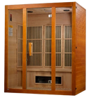 Front Left Side View Of The Maxxus Alpine 3-Person Low EMF FAR Infrared Indoor Sauna | MX‐J306‐02S