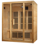 Front Left Side View Of The Maxxus Bellevue 3-Person Near Zero EMF FAR Infrared Indoor Sauna | MX-J306-01-ZF