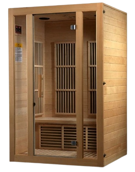 Front Left Side View Of The Maxxus Seattle 2-Person Near Zero EMF FAR Infrared Indoor Sauna | MX-J206-01-ZF