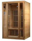 Front Left Side View Of The Maxxus Seattle 2-Person Near Zero EMF FAR Infrared Indoor Sauna | MX-J206-01-ZF