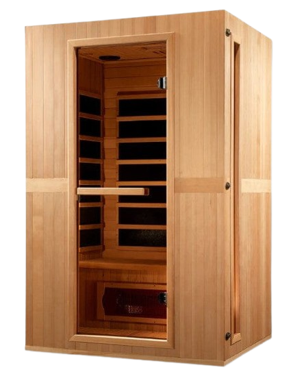 Front Left Side View Of The Maxxus Serenity 2-Person Low EMF FAR Infrared Indoor Sauna | MX‐LS2‐01
