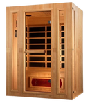 Front Left Side View Of The Maxxus Trinity 3-Person Low EMF FAR Infrared Indoor Sauna | MX‐LS3‐01