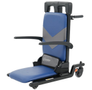 Front Left Side View Of The Mobile Patient Lift Buddy Motorized Floor To Seat Fall Recovery Patient Lift Chair For Seniors Shown In The Flat Chair Position