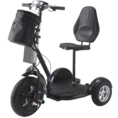 Front Left Side View Of The MotoTec Electric Trike 48v 1000w Lithium