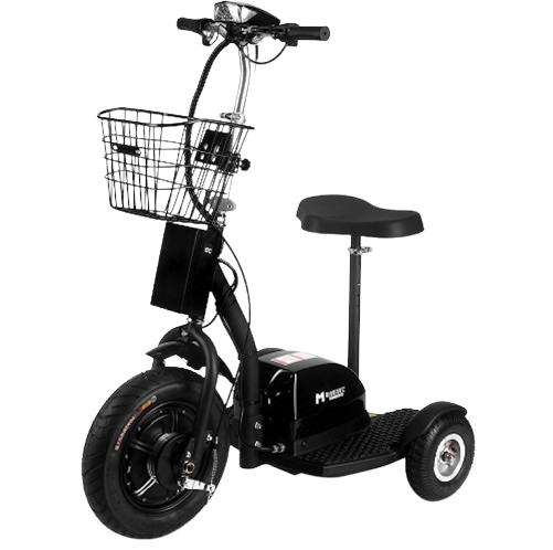 Front Left Side View Of The MotoTec Electric Trike 48v 500w