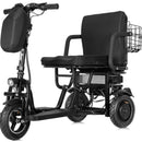Front Left Side View Of The MotoTec Folding Mobility Electric Trike 48v 700w Dual Motor Lithium