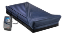 Front Left Side View Of The Moxi SelectAir Max, Alternating Pressure Air Mattress System Shown With The Control Unit Attached And The Cover Slightly Removed