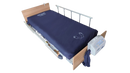 Front Left Side View Of The ObboMed OB-2000 StandardAir Alternating Pressure Low Air Loss Mattress Shown In The Flat Position