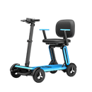 Front Left Side View Of The Paiseec L5 Mobility Scooter In The Upright Position And Shown In Blue Color
