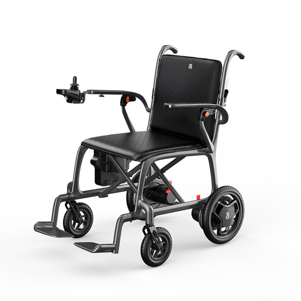 Front Left Side View Of The Paiseec Q5 Carbon Fiber Electric Wheelchair