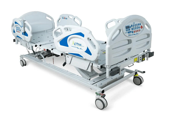 Front Left Side View Of The Prius Ai1 Premium All-in-One MedSurge Expandable Low Bed