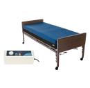 Front Left Side View Of The Proactive Medical Protekt Supreme Support Mattress Shown Lying On A Manual Adjustable Hospital Bed With Optional Control Unit