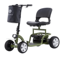 Front Left Side View Of The Reyhee EXO Electric Mobility Scooter Shown In The Green Color