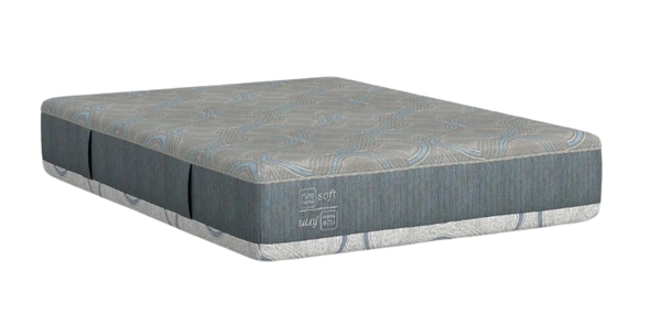 Front Left Side View Of The Rize Home Cool Choice 14" Memory Foam Mattress Shown With The Soft Side Up